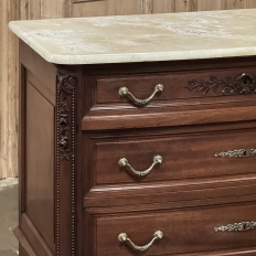 19th Century French Louis XVI Mahogany Onyx Top Commode