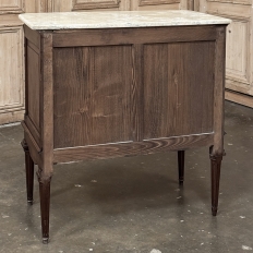 19th Century French Louis XVI Mahogany Onyx Top Commode