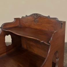 Pair Antique Country French Louis XV Walnut Nightstands ~ Side Tables