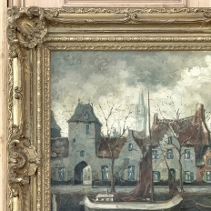 Antique Framed Oil Painting on Canvas by G. Brachez