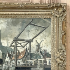 Antique Framed Oil Painting on Canvas by G. Brachez