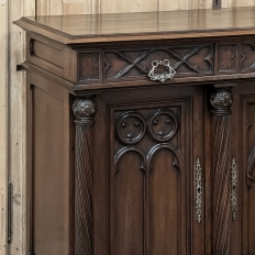 19th Century French Walnut Gothic Revival Buffet