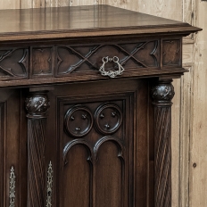 19th Century French Walnut Gothic Revival Buffet