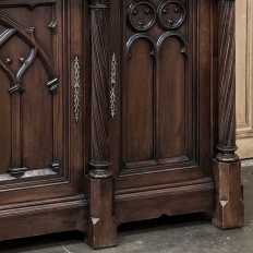 19th Century French Walnut Gothic Revival Buffet