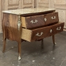 Antique French Louis XV Marquetry Marble Top Commode