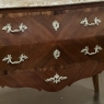 Antique French Louis XV Marquetry Marble Top Commode