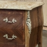 Antique French Louis XV Marquetry Marble Top Commode