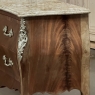 Antique French Louis XV Marquetry Marble Top Commode