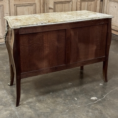 Antique French Louis XV Marquetry Marble Top Commode