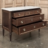 Antique French Louis XVI Mahogany Commode with Carrara Marble