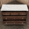 Antique French Louis XVI Mahogany Commode with Carrara Marble