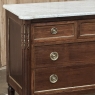 Antique French Louis XVI Mahogany Commode with Carrara Marble