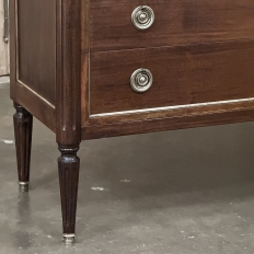 Antique French Louis XVI Mahogany Commode with Carrara Marble