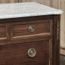 Antique French Louis XVI Mahogany Commode with Carrara Marble