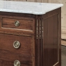 Antique French Louis XVI Mahogany Commode with Carrara Marble