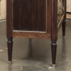 Antique French Louis XVI Mahogany Commode with Carrara Marble