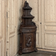 19th Century French Renaissance Revival Corner Cabinet