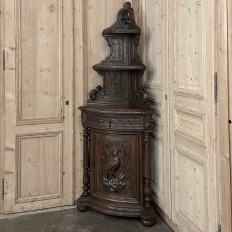 19th Century French Renaissance Revival Corner Cabinet