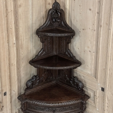 19th Century French Renaissance Revival Corner Cabinet