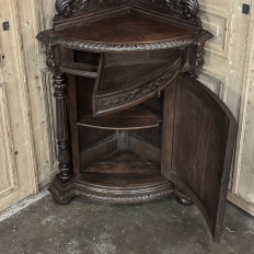 19th Century French Renaissance Revival Corner Cabinet