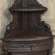 19th Century French Renaissance Revival Corner Cabinet