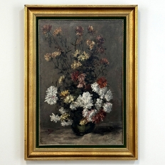 19th Century Framed Oil Painting on Canvas by A. Marie dated 1889