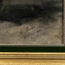 19th Century Framed Oil Painting on Canvas by A. Marie dated 1889