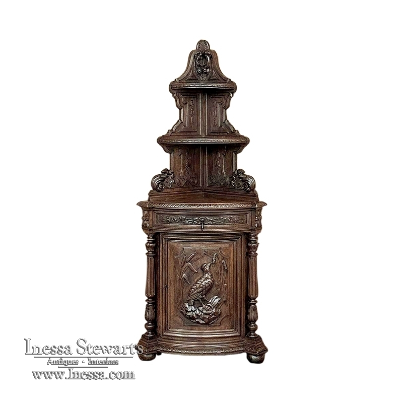 19th Century French Renaissance Revival Corner Cabinet