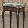 Pair Antique French Louis XVI Kidney Shaped End Tables ~ Nightstands