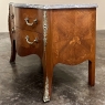 19th Century French Louis XV Marquetry Marble Top Commode