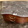 19th Century French Louis XV Marquetry Marble Top Commode