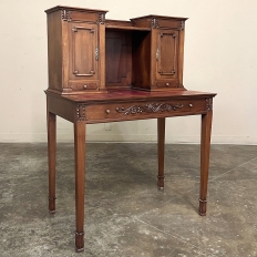 Antique French Walnut Louis XVI Wall Desk