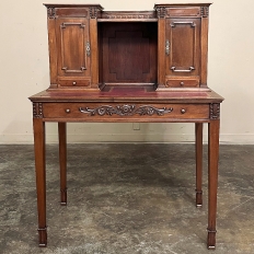 Antique French Walnut Louis XVI Wall Desk