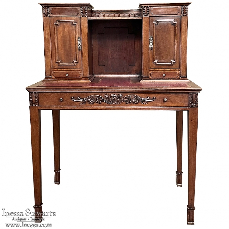 Antique French Walnut Louis XVI Wall Desk