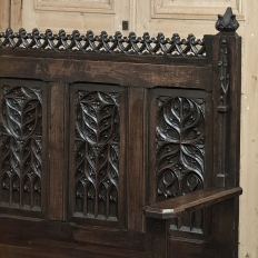 19th Century French Gothic Hall Bench