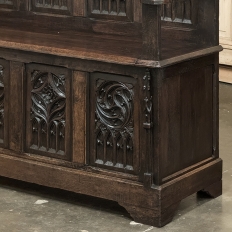 19th Century French Gothic Hall Bench