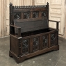 19th Century French Gothic Hall Bench