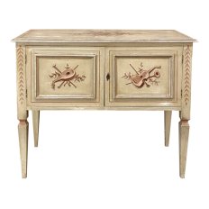 Antique Italian Neoclassical Hand-Painted Low Buffet ~ Console