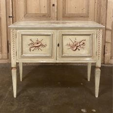 Antique Italian Neoclassical Hand-Painted Low Buffet ~ Console