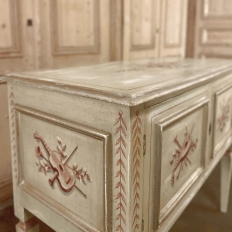 Antique Italian Neoclassical Hand-Painted Low Buffet ~ Console