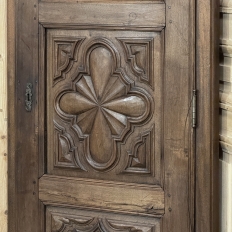 Antique Rustic Italian Piemontese Corner Cabinet