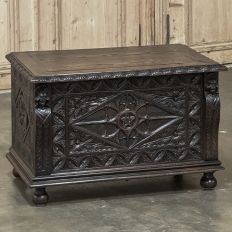 PAIR 19th Century French Gothic Revival Trunks ~ Blanket Chests