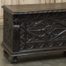 PAIR 19th Century French Gothic Revival Trunks ~ Blanket Chests