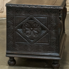 PAIR 19th Century French Gothic Revival Trunks ~ Blanket Chests