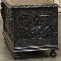 PAIR 19th Century French Gothic Revival Trunks ~ Blanket Chests