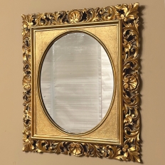 19th Century Italian Hand-Carved Giltwood Mirror ca. 1890