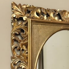 19th Century Italian Hand-Carved Giltwood Mirror ca. 1890