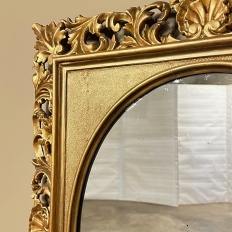 19th Century Italian Hand-Carved Giltwood Mirror ca. 1890