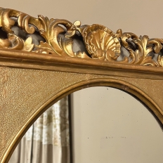 19th Century Italian Hand-Carved Giltwood Mirror ca. 1890