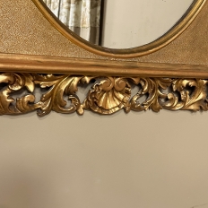 19th Century Italian Hand-Carved Giltwood Mirror ca. 1890